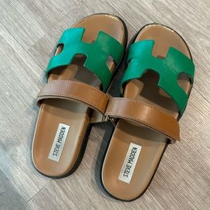 Green & brown Steve Madden sandals